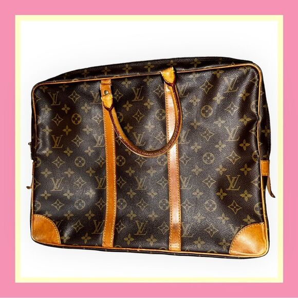 Louis Vuitton- Handbag Porte Documents Voyage Brown Monogram (Authentic) - Picture 2 of 8